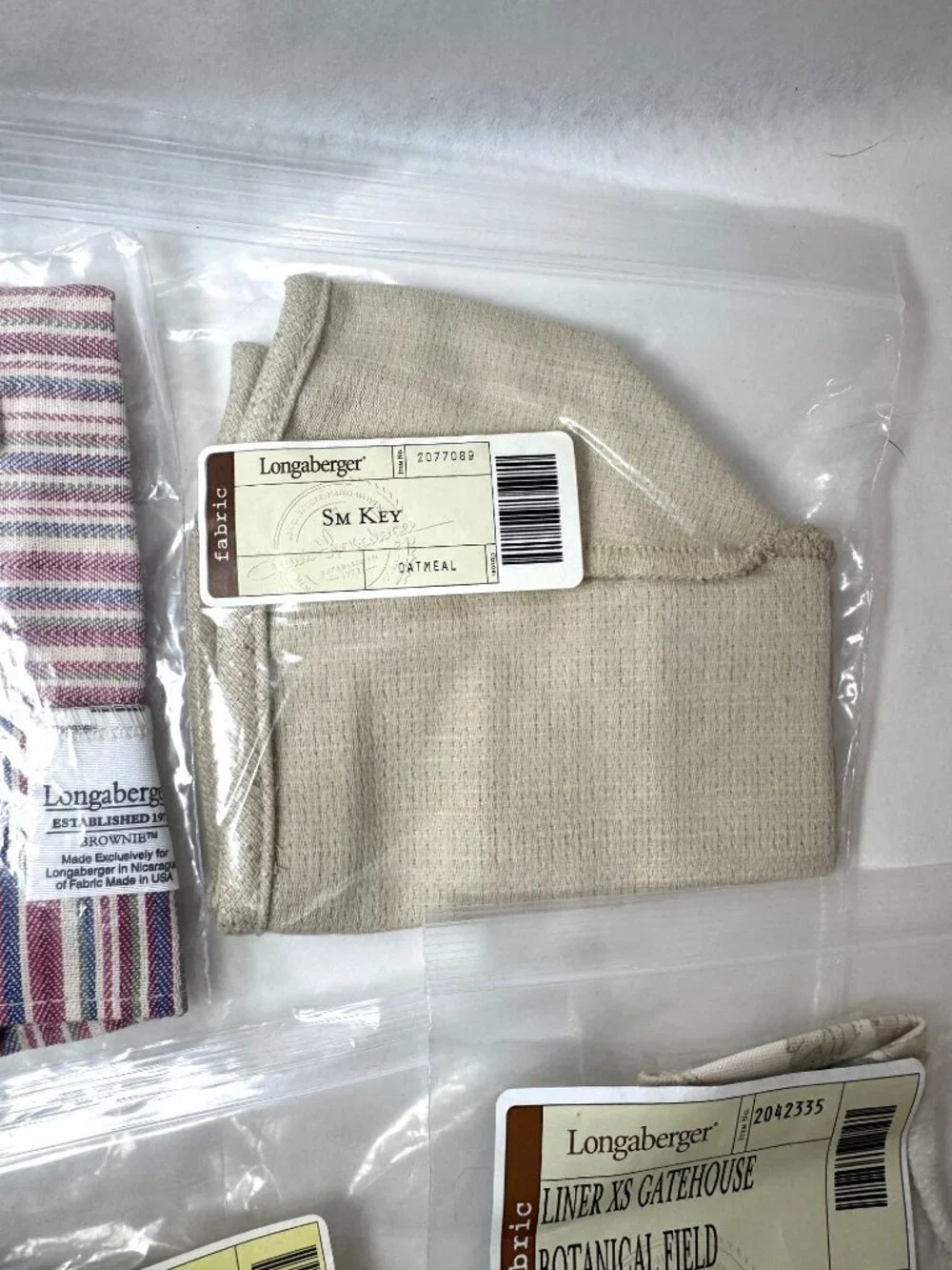 Lot A of 8 Longaberger Basket Liners Easter Christmas Brownie Bee Liner